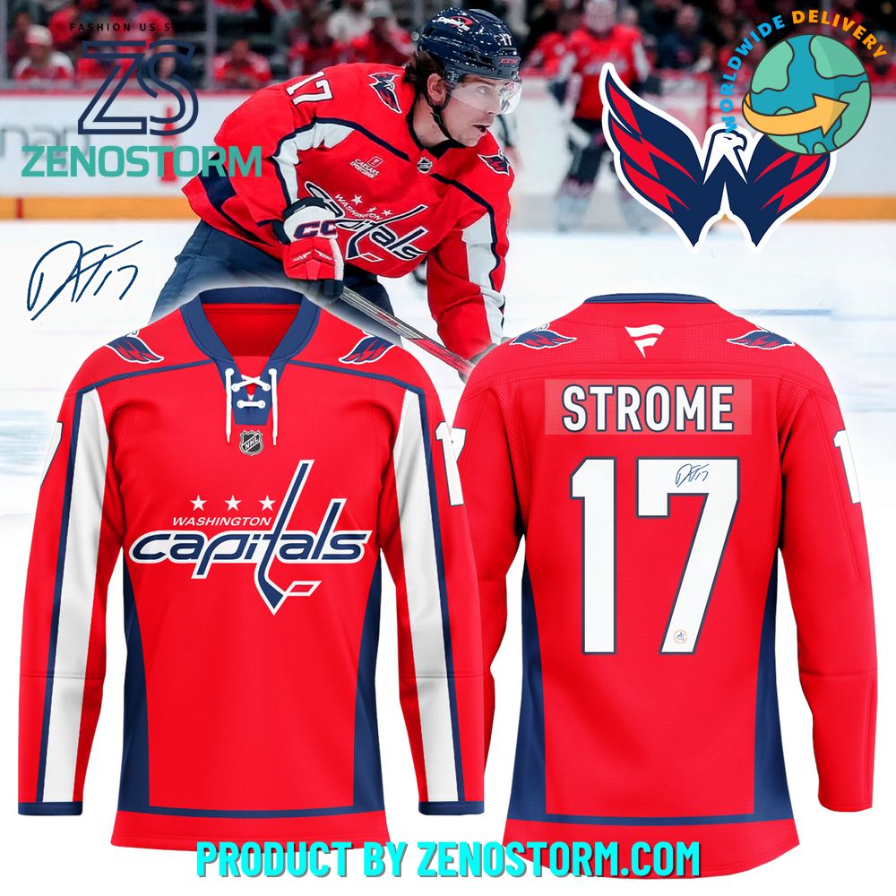 Dylan Strome Autographed Washington Capitals Hockey Jersey Dylan Strome Autographed Washington Capitals Hockey Jersey