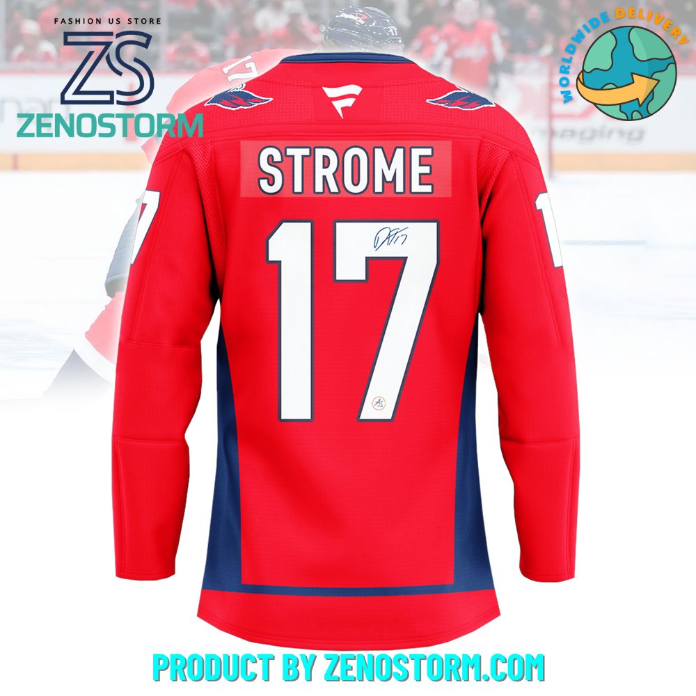 Dylan Strome Autographed Washington Capitals Hockey Jersey Dylan Strome Autographed Washington Capitals Hockey Jersey