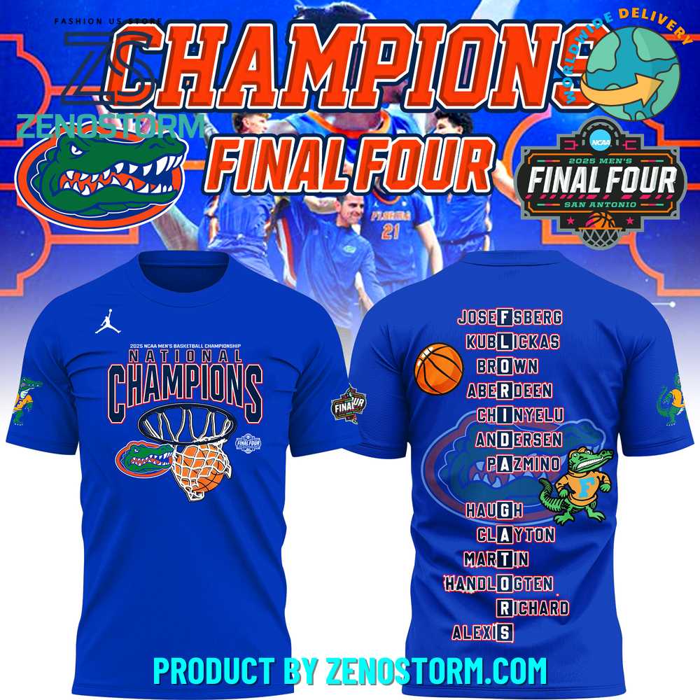 Florida Gators Men's Basketball Final Four 2025 Champions Shirt Florida Gators Men's Basketball Final Four 2025 Champions Shirt