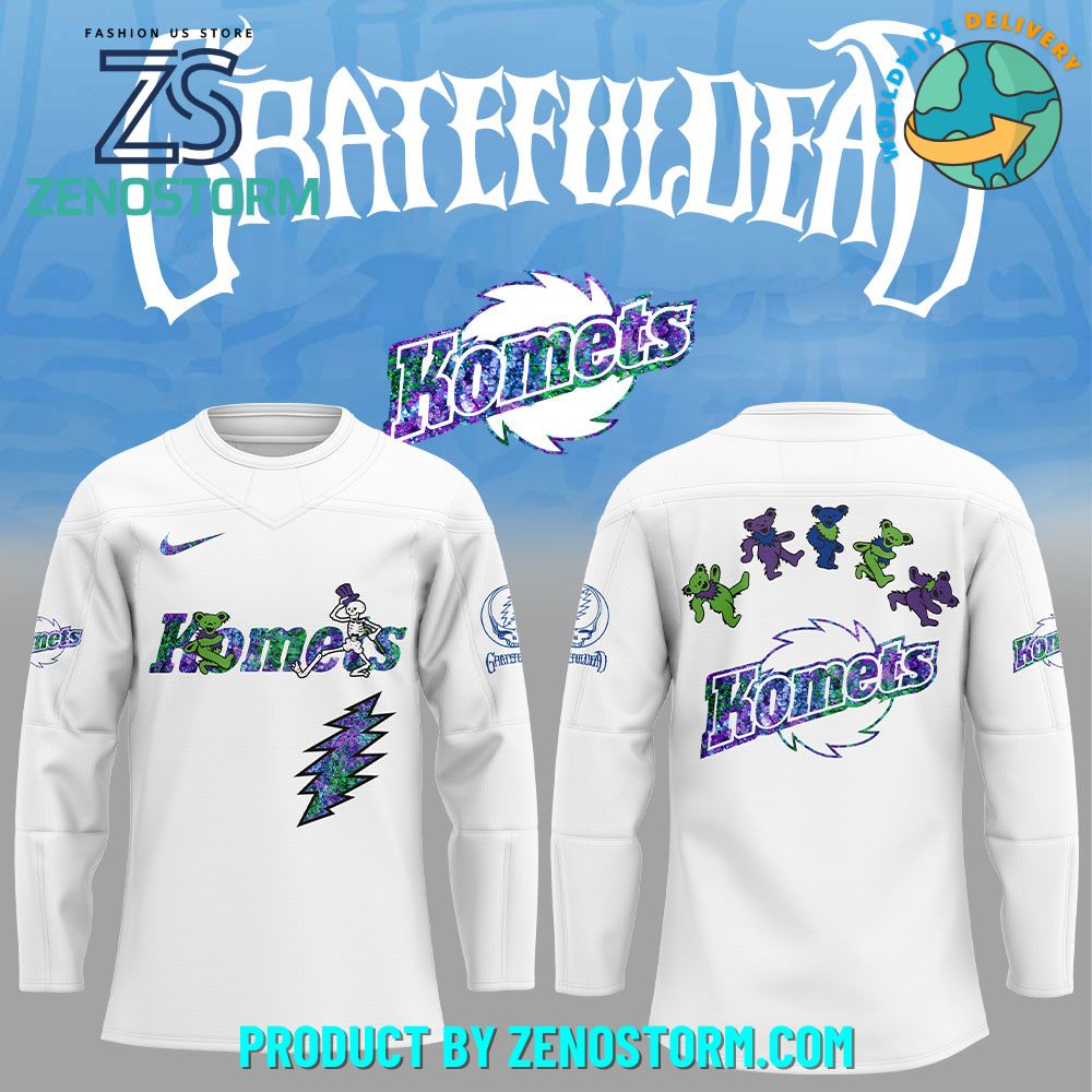 Fort Wayne Komets x Grateful Dead Night 2025 Hockey Jersey Fort Wayne Komets x Grateful Dead Night 2025 Hockey Jersey