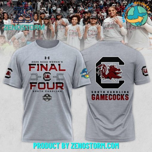 Gray South Carolina Gamecocks 2025 NCAA Women’s Basketball Tournament March Madness Final Four Locker Room Shirt