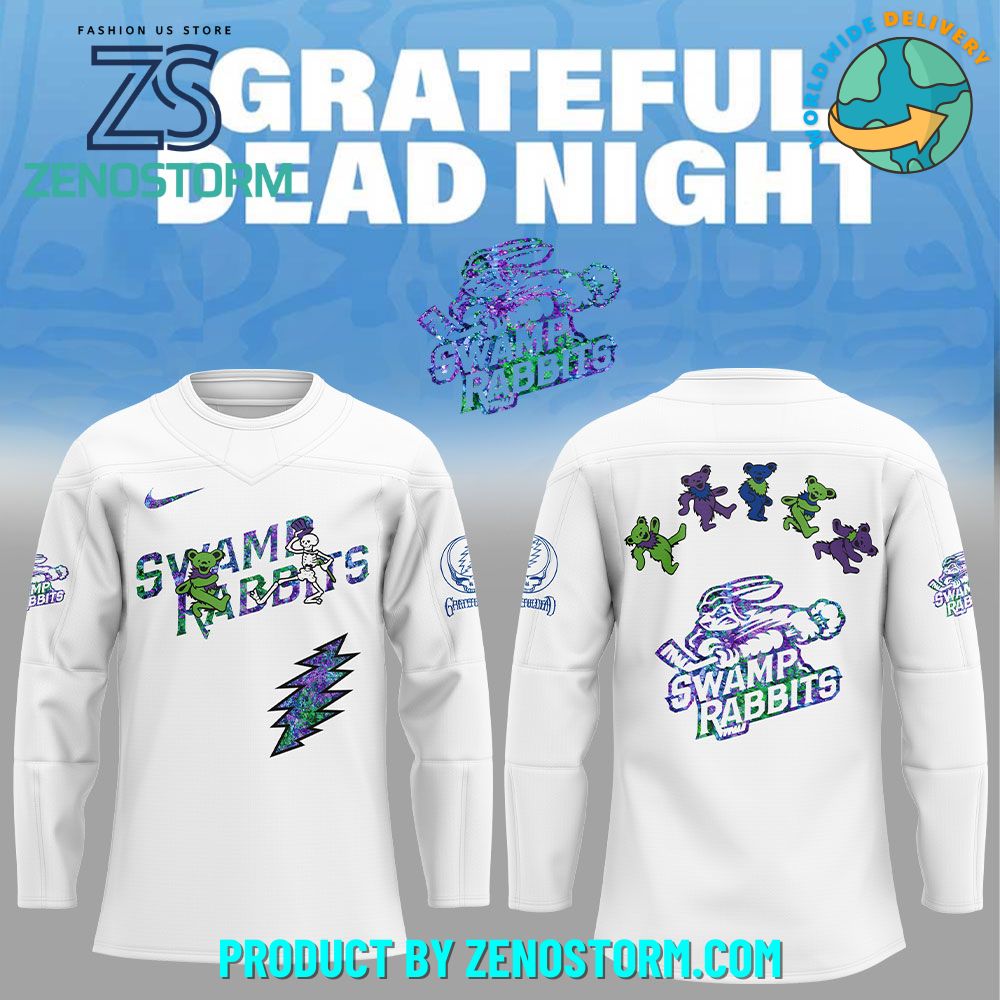 Greenville Swamp Rabbits x Grateful Dead Night 2025 Jersey Greenville Swamp Rabbits x Grateful Dead Night 2025 Jersey