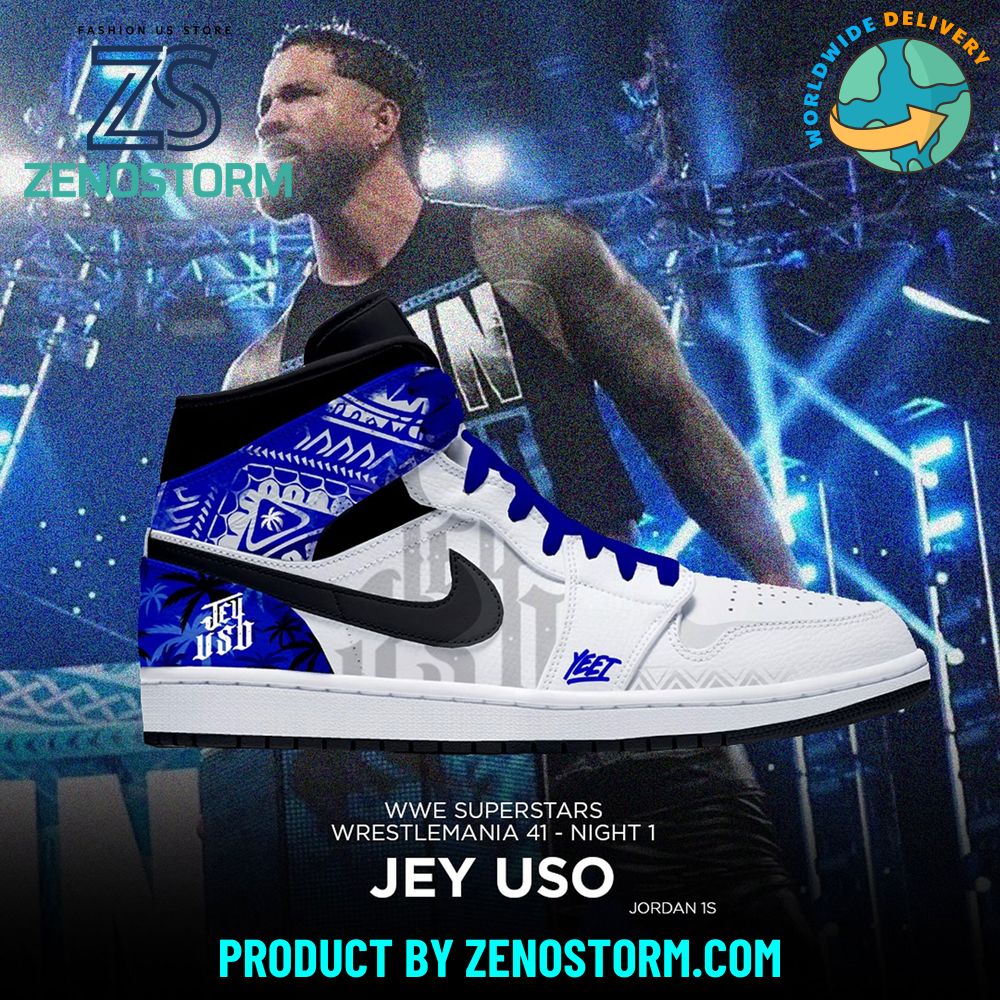 Jey Uso WWE Superstars WrestleMania 41 Night Nike Jordan 1 Jey Uso WWE Superstars WrestleMania 41 Night Nike Jordan 1