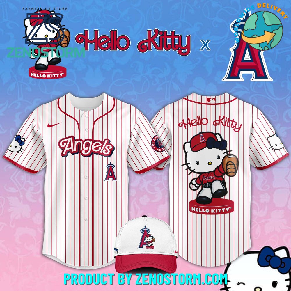 Los Angeles Angels MLB x Hello Kitty Night Jersey 2025 Los Angeles Angels MLB x Hello Kitty Night Jersey 2025