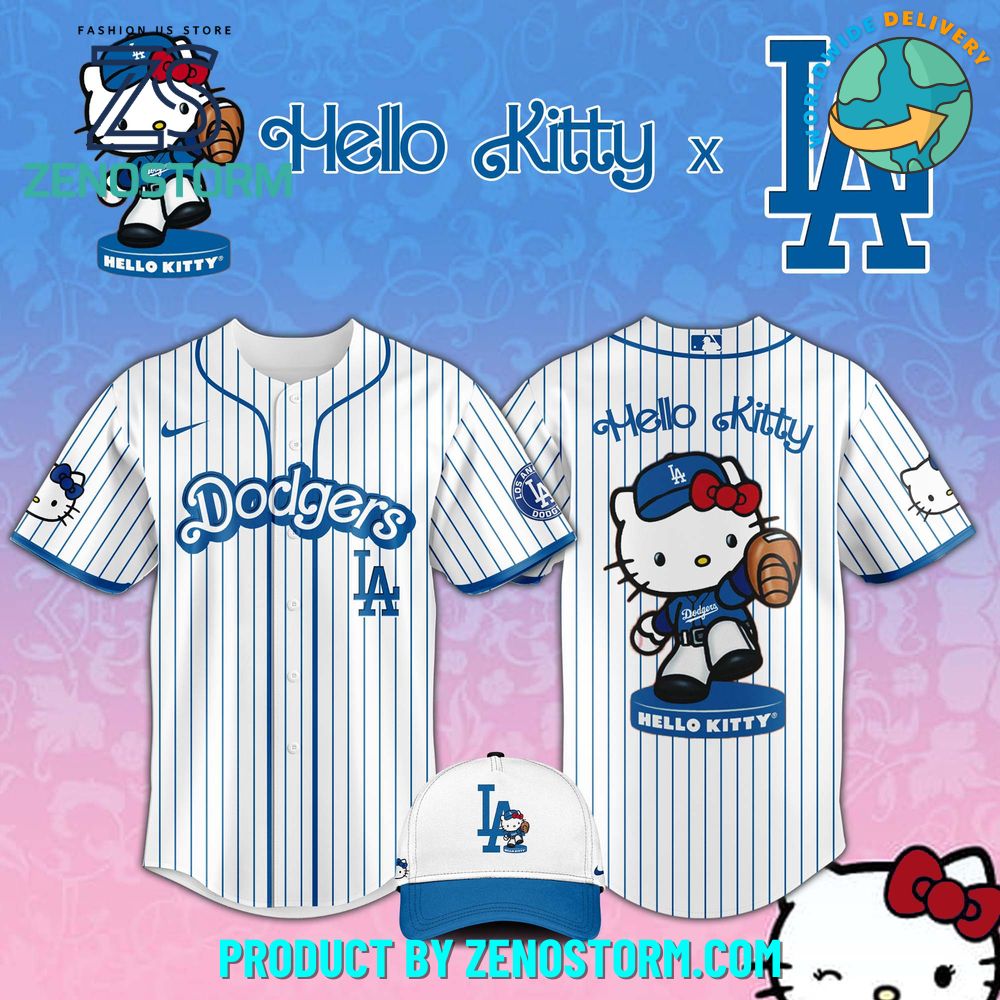 Los Angeles Dodgers MLB x Hello Kitty Night Jersey 2025 Los Angeles Dodgers MLB x Hello Kitty Night Jersey 2025