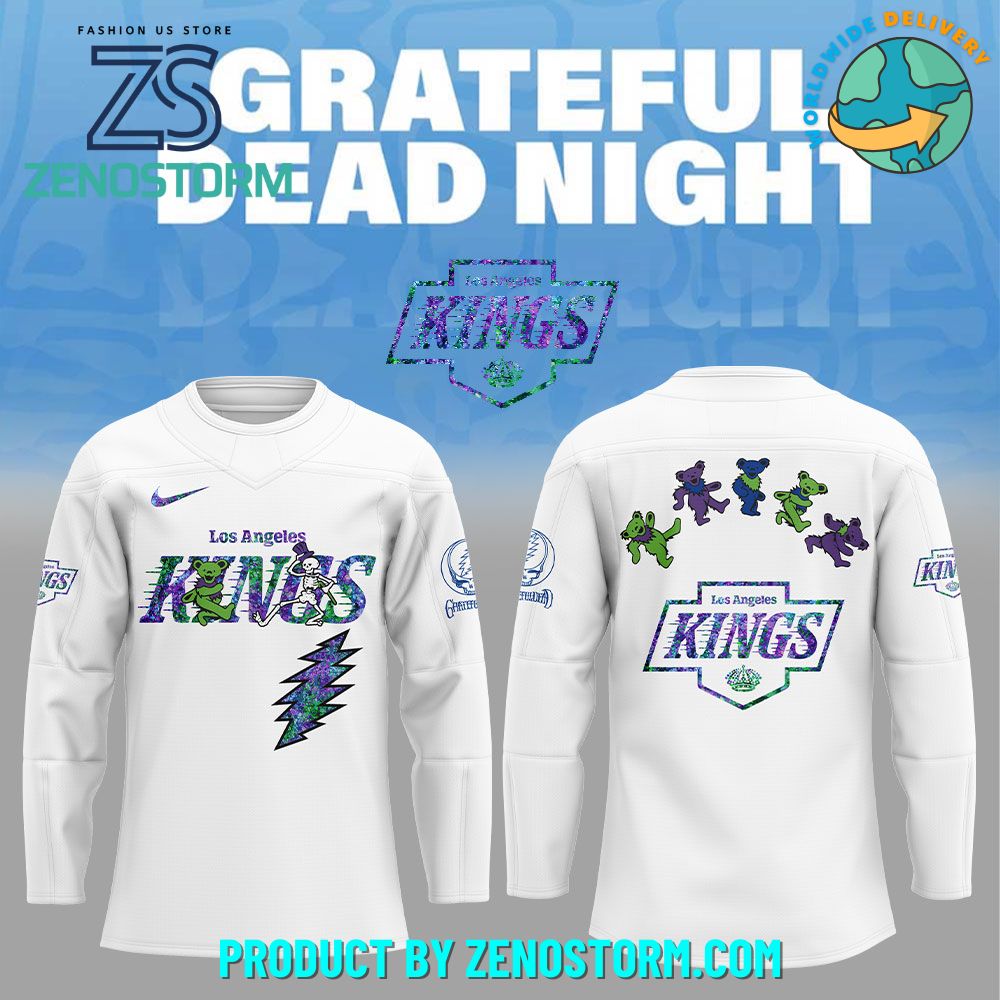 Los Angeles Kings NHL x Grateful Dead Night 2025 Jersey Los Angeles Kings NHL x Grateful Dead Night 2025 Jersey