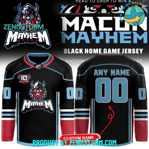 Macon Mayhem x Black Home Jersey 2025