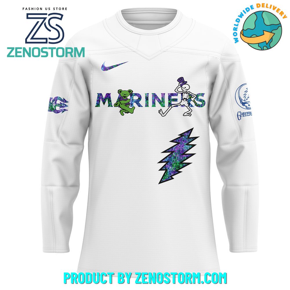 Maine Mariners x Grateful Dead Night 2025 Hockey Jersey Maine Mariners x Grateful Dead Night 2025 Hockey Jersey