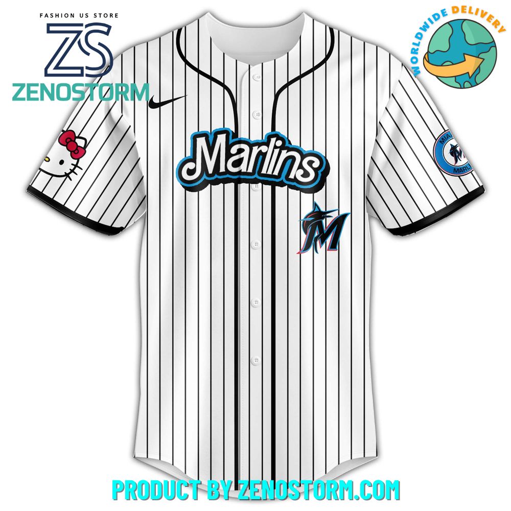 Miami Marlins MLB x Hello Kitty Night Jersey 2025 Miami Marlins MLB x Hello Kitty Night Jersey 2025