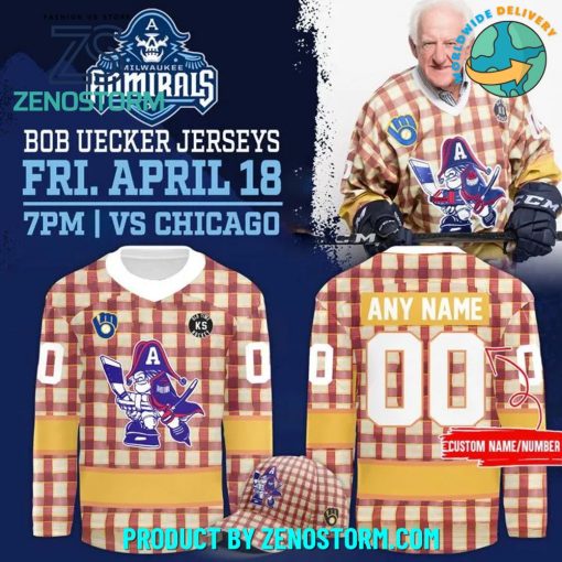 Milwaukee Admirals x Bob Uecker Special 2025 Hockey Jersey