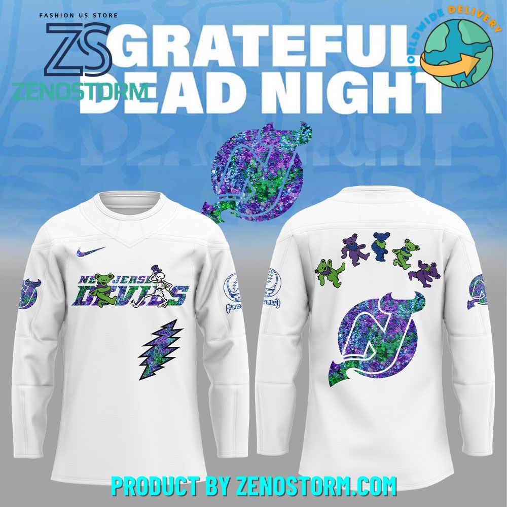 New Jersey Devils NHL x Grateful Dead Night 2025 Jersey New Jersey Devils NHL x Grateful Dead Night 2025 Jersey