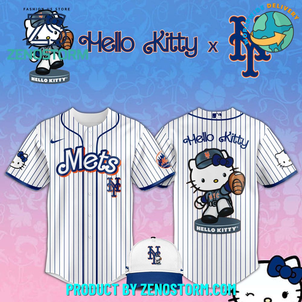 New York Mets MLB x Hello Kitty Night Jersey 2025 New York Mets MLB x Hello Kitty Night Jersey 2025