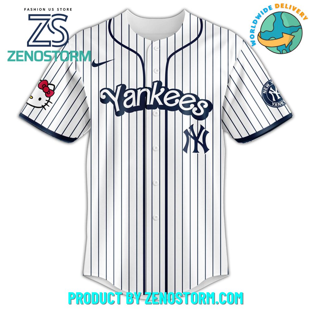 New York Yankees MLB x Hello Kitty Night Jersey 2025 New York Yankees MLB x Hello Kitty Night Jersey 2025