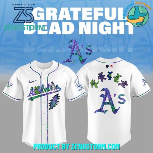 Oakland Athletics MLB x Grateful Dead Night Jersey 2025