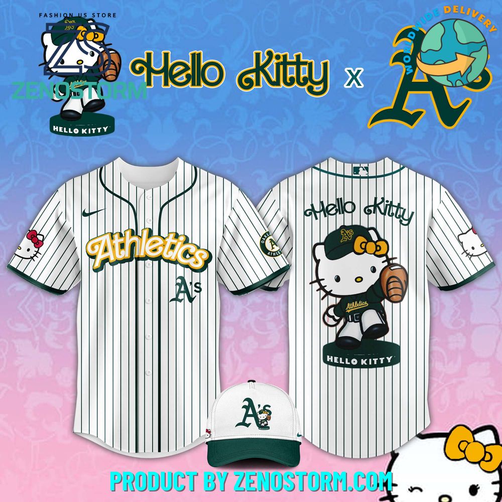 Oakland Athletics MLB x Hello Kitty Night Jersey 2025 Oakland Athletics MLB x Hello Kitty Night Jersey 2025