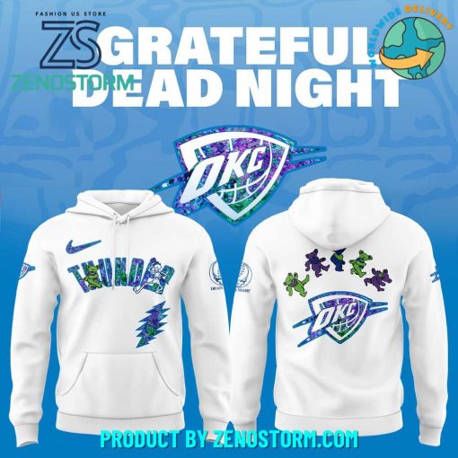 Oklahoma City Thunder NBA x Grateful Dead Night 2025 Hoodie Set