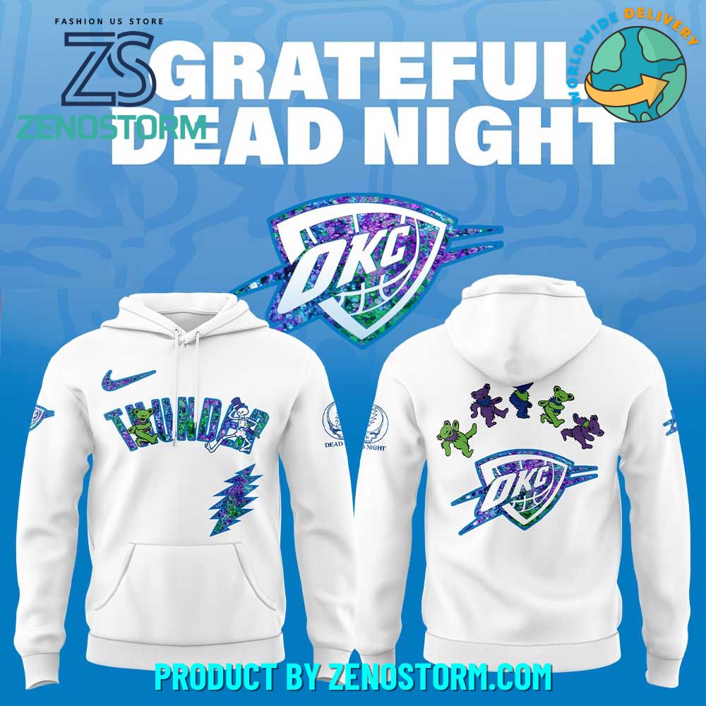 Oklahoma City Thunder NBA x Grateful Dead Night 2025 Hoodie Set Oklahoma City Thunder NBA x Grateful Dead Night 2025 Hoodie Set