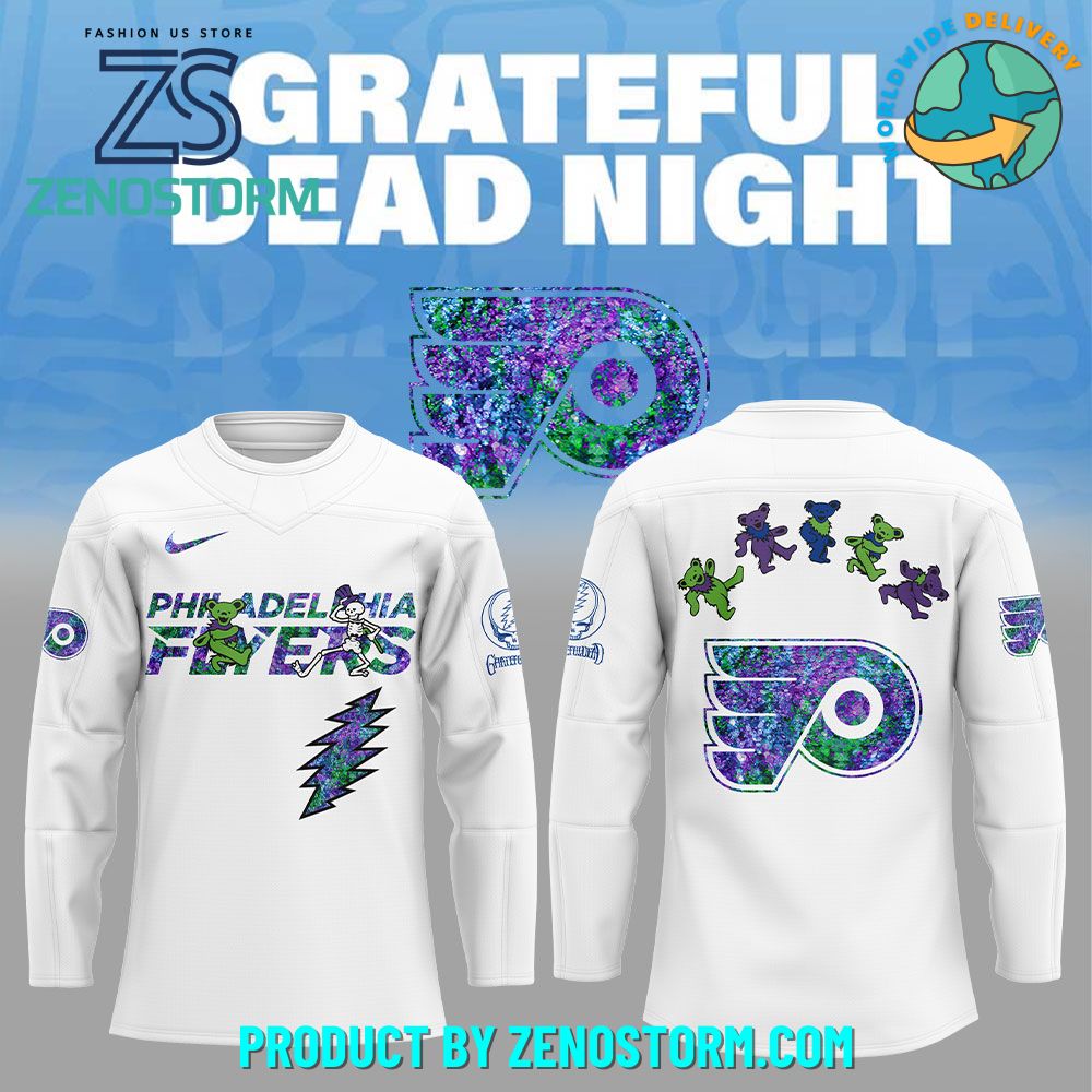 Philadelphia Flyers NHL x Grateful Dead Night 2025 Jersey Philadelphia Flyers NHL x Grateful Dead Night 2025 Jersey