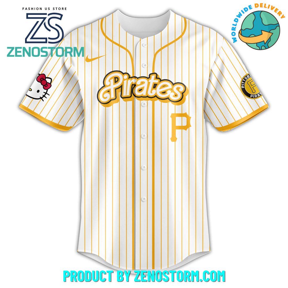 Pittsburgh Pirates MLB x Hello Kitty Night Jersey 2025 Pittsburgh Pirates MLB x Hello Kitty Night Jersey 2025