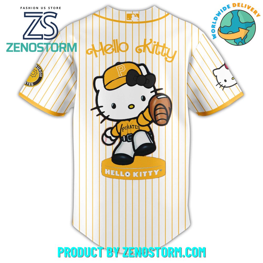 Pittsburgh Pirates MLB x Hello Kitty Night Jersey 2025 Pittsburgh Pirates MLB x Hello Kitty Night Jersey 2025