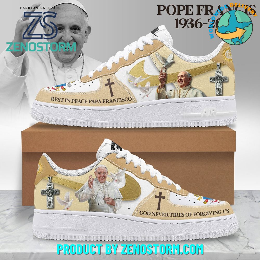 Pope Francis Rest In Peace Papa Francisco Nike Air Force 1 Pope Francis Rest In Peace Papa Francisco Nike Air Force 1