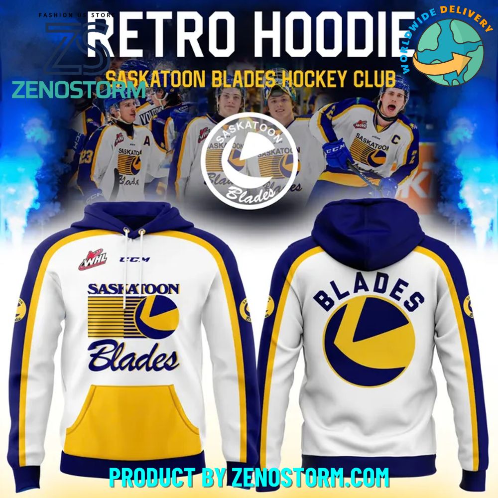 Saskatoon Blades Hockey Club x Retro 2025 Hoodie, Cap Saskatoon Blades Hockey Club x Retro 2025 Hoodie, Cap