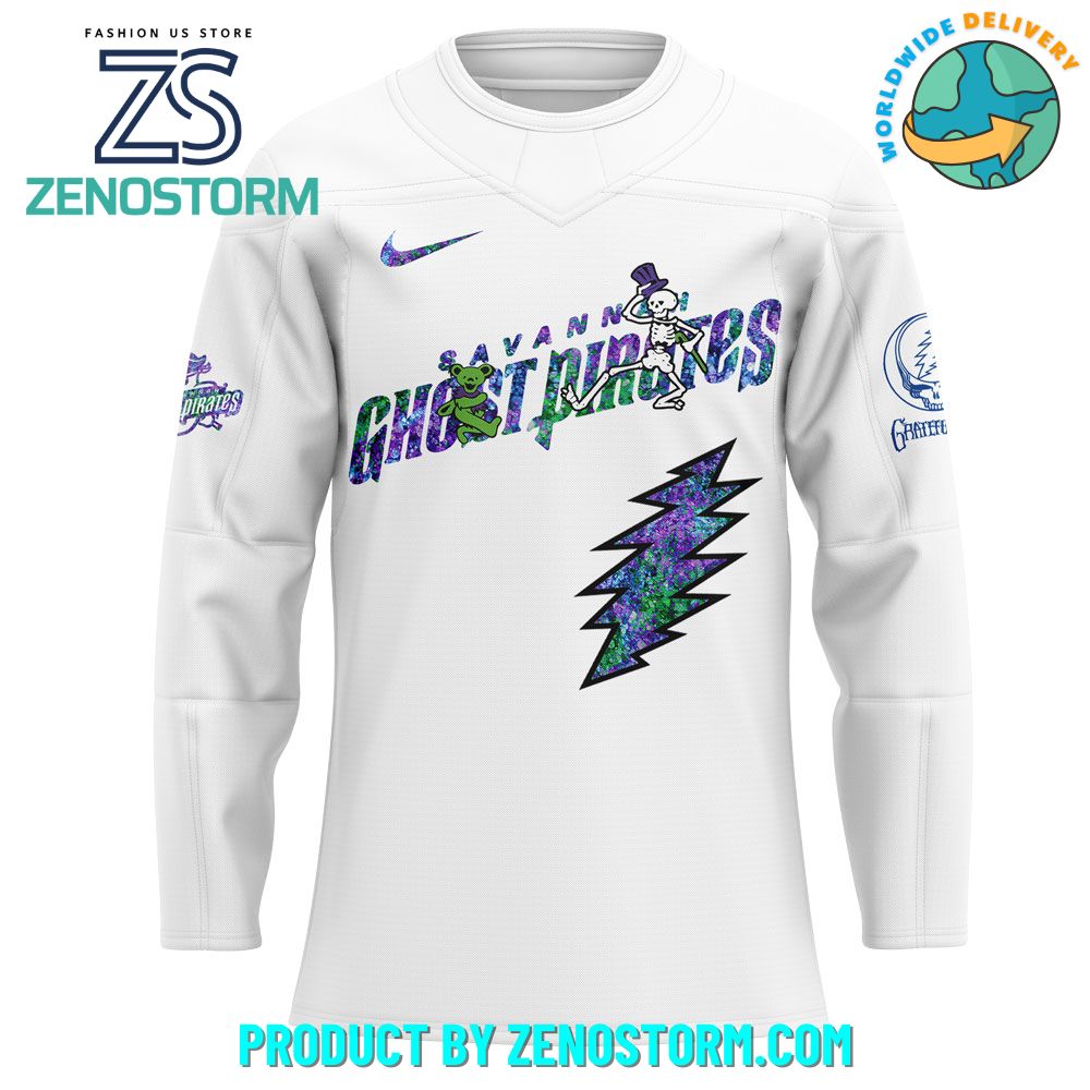 Savannah Ghost Pirates x Grateful Dead Night 2025 Jersey Savannah Ghost Pirates x Grateful Dead Night 2025 Jersey