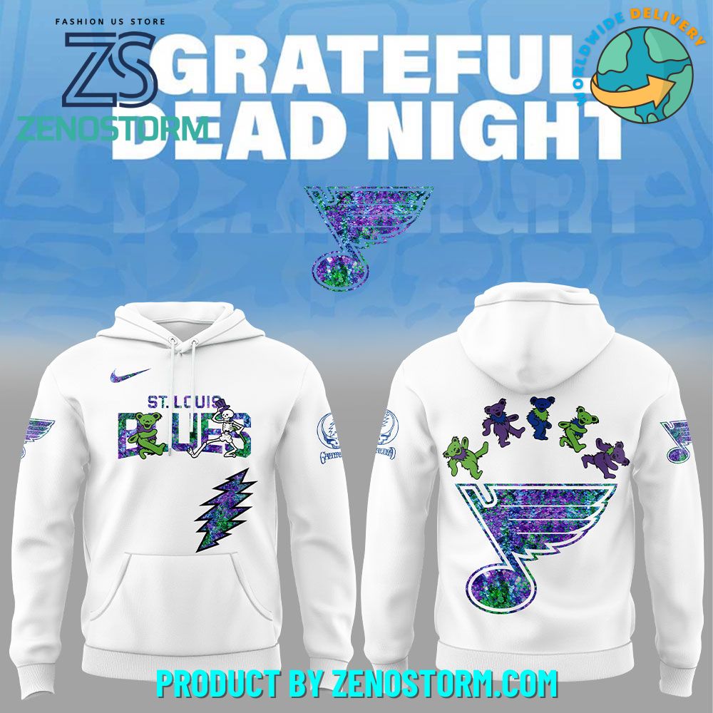 St. Louis Blues NHL x Grateful Dead Night 2025 Hoodie Set St. Louis Blues NHL x Grateful Dead Night 2025 Hoodie Set