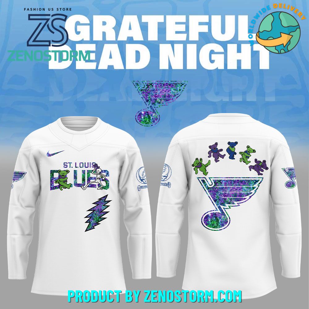 St. Louis Blues NHL x Grateful Dead Night 2025 Jersey St. Louis Blues NHL x Grateful Dead Night 2025 Jersey