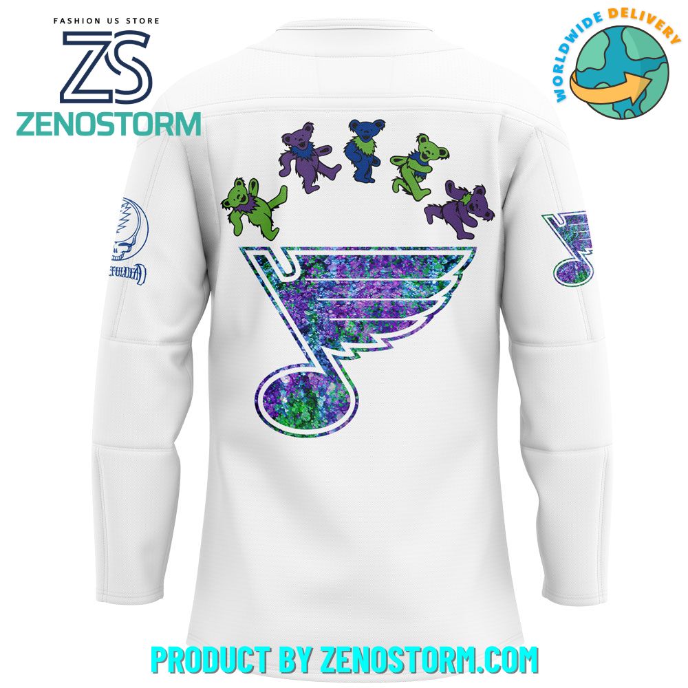 St. Louis Blues NHL x Grateful Dead Night 2025 Jersey St. Louis Blues NHL x Grateful Dead Night 2025 Jersey