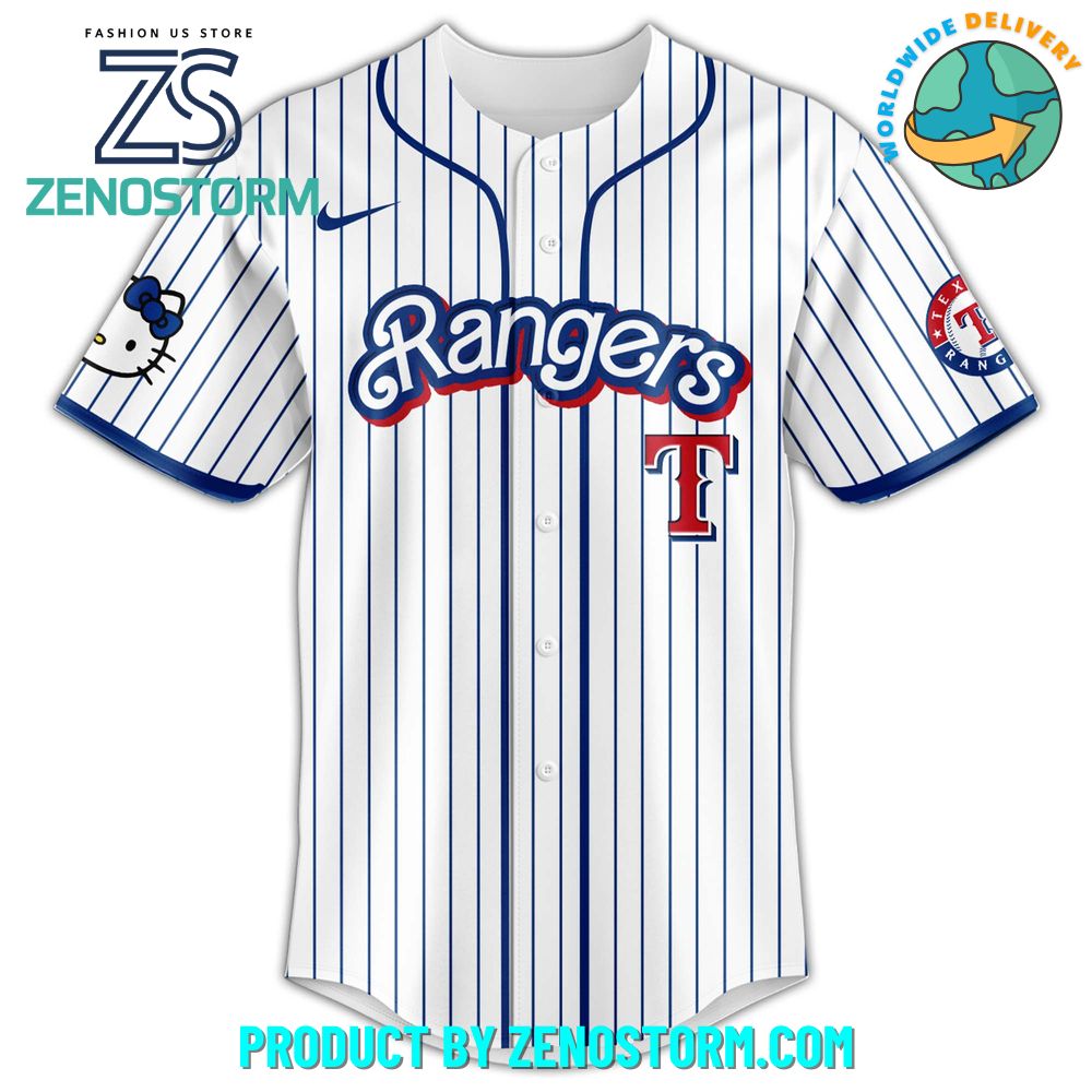 Texas Rangers MLB x Hello Kitty Night Jersey 2025 Texas Rangers MLB x Hello Kitty Night Jersey 2025