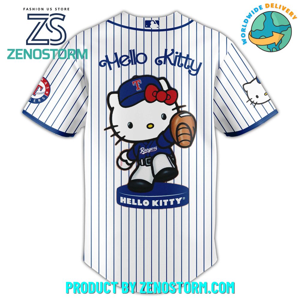 Texas Rangers MLB x Hello Kitty Night Jersey 2025 Texas Rangers MLB x Hello Kitty Night Jersey 2025