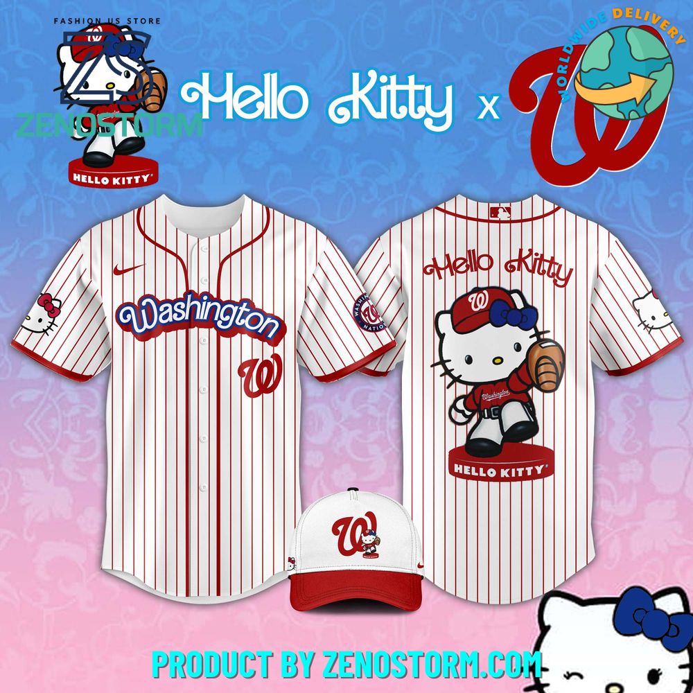 Washington Nationals MLB x Hello Kitty Night Jersey 2025 Washington Nationals MLB x Hello Kitty Night Jersey 2025