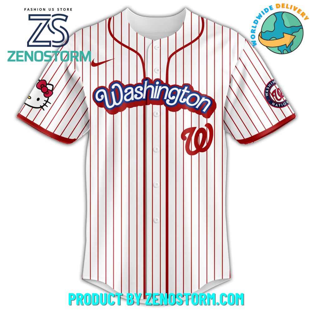 Washington Nationals MLB x Hello Kitty Night Jersey 2025 Washington Nationals MLB x Hello Kitty Night Jersey 2025