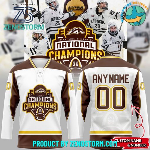 Western Michigan Broncos 2025 National Hockey Champions Jersey
