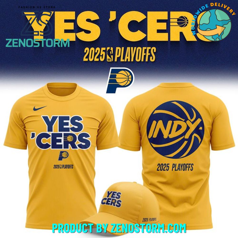 Indiana Pacers 2025 NBA Playoffs Yes 'Cers Shirt Indiana Pacers 2025 NBA Playoffs Yes 'Cers Shirt
