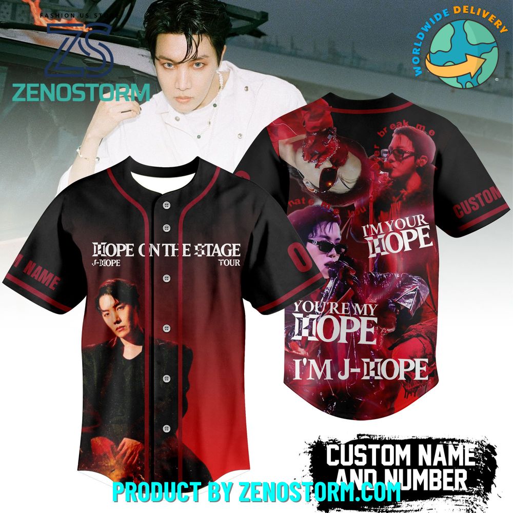 J-Hope BTS On The Stage Tour 2025 Baseball Jersey J-Hope BTS On The Stage Tour 2025 Baseball Jersey
