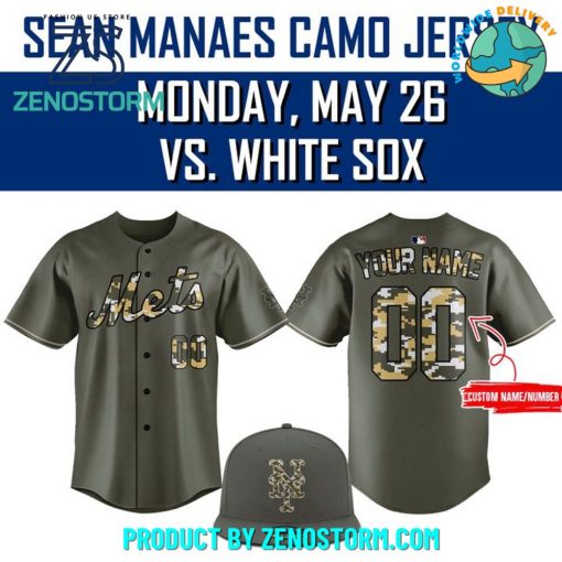 New York Mets 2025 Sean Manaea Camo Jersey